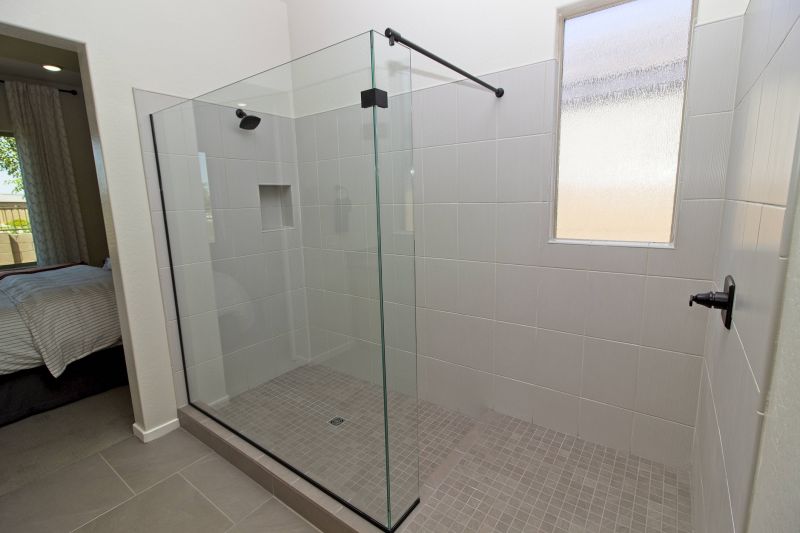 Contemporary Shower Space with Glass Walls