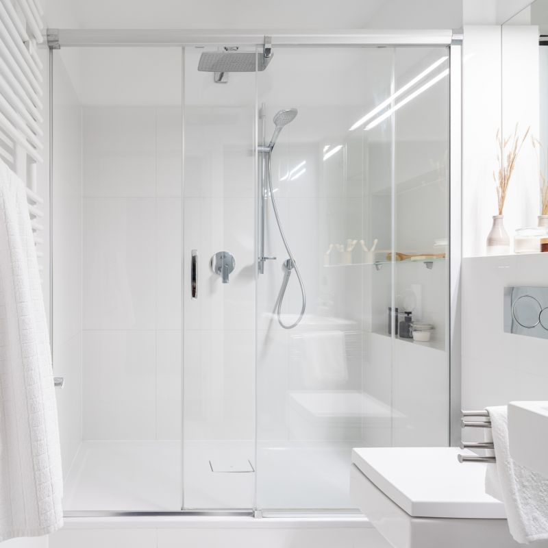 Sleek Shower with Recessed Lighting
